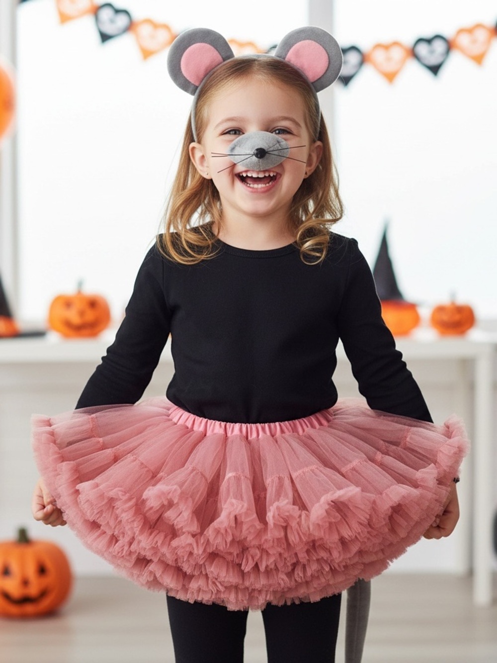 Kids Pink Tutu Mouse Costume - Cute Halloween Outfit